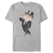 Men's Monopoly Uncle Pennybags Mustache Twirl  Adult T-Shirt