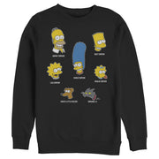 Men's The Simpsons Family Faces  Adult Sweatshirt