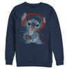 Men's Lilo & Stitch Red and Blue Gamer  Adult Sweatshirt