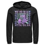 Men's Alice in Wonderland We're All Mad Here, Cheshire Cat  Adult Pull Over Hoodie