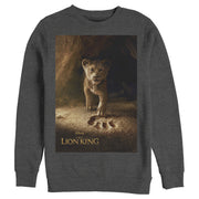 Men's Lion King Simba Paw Movie Poster  Adult Sweatshirt