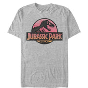 Men's Jurassic Park Logo Sunset  Adult T-Shirt