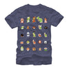 Men's Nintendo Super Mario Bros Pixel Cast  Adult T-Shirt