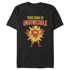 Men's Marvel This Dad is Invincible Cartoon Iron Man  Adult T-Shirt