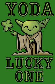 Men's Star Wars St. Patrick's Day Cartoon Yoda Lucky One  Adult Sweatshirt