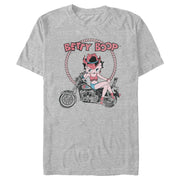 Men's Betty Boop Cowboy Hat Biker Betty Distressed  Adult T-Shirt