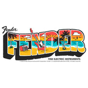 Men's Fender Vacation Billboard Logo  Adult T-Shirt