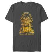 Men's Game of Thrones Yellow Iron Throne  Adult T-Shirt