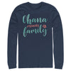 Men's Lilo & Stitch Blue and Red Ohana means Family  Adult Long Sleeve Shirt