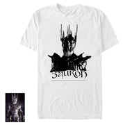 Men's The Lord of the Rings Fellowship of the Ring Sauron Black and White  Adult T-Shirt