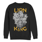 Men's Lion King Animal Kingdom Crew  Adult Sweatshirt