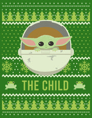 Men's Star Wars The Mandalorian The Child Ugly Christmas Frog  Adult Sweatshirt