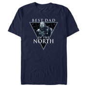 Men's Game of Thrones Ned Stark Best Dad in the North  Adult T-Shirt