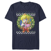 Men's Nintendo Christmas Peach Wreath  Adult T-Shirt