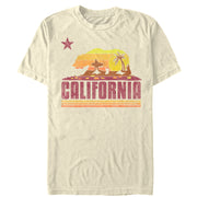 Men's Lost Gods California Flag Surf  Adult T-Shirt