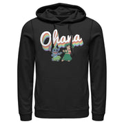 Men's Lilo & Stitch Rainbow Ohana Hula Dance  Adult Pull Over Hoodie