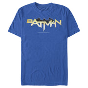 Men's Batman Logo Messy Text  Adult T-Shirt