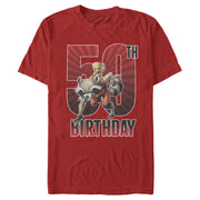 Men's Marvel Rocket and Baby Groot 50th Birthday  Adult T-Shirt