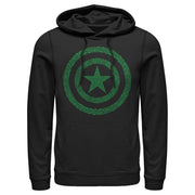 Men's Marvel St. Patrick's Day Captain America Clover Shield  Adult Pull Over Hoodie