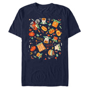 Men's Star Wars: The Mandalorian Halloween Candy Collage  Adult T-Shirt