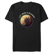 Men's Rick And Morty Gaia and Rick I F**ked a Planet  Adult T-Shirt