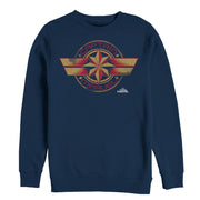 Men's Marvel Captain Marvel Retro Star Emblem  Adult Sweatshirt