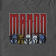 Men's Star Wars: The Mandalorian Mando Helmet Line  Adult T-Shirt