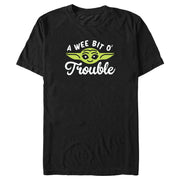 Men's Star Wars: The Mandalorian St. Patrick's Day Grogu A Wee Bit O' Trouble  Adult T-Shirt