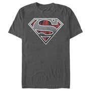 Men's Superman Logo Grunge  Adult T-Shirt