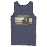 Men's Star Wars: The Mandalorian The Child Desert Walking  Adult Tank Top