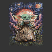 Men's Star Wars: The Mandalorian The Child Starry Night  Adult T-Shirt