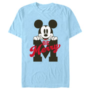 Men's Mickey & Friends Be Merry  Adult T-Shirt