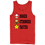 Men's Nintendo Mario Bigger Stronger Faster  Adult Tank Top