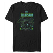 Men's Pokemon Bulbasaur Retro Grid  Adult T-Shirt