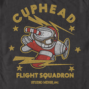 Men's Cuphead Airplane Flight Squadron  Adult T-Shirt