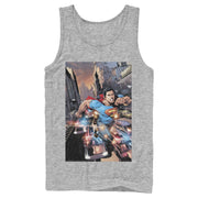 Men's Superman Hidden Hero Glimmer  Adult Tank Top