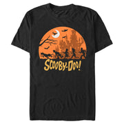 Men's Scooby Doo Moon Silhouette Chase  Adult T-Shirt