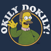 Men's The Simpsons Ned Flanders Okily Dokily  Adult Long Sleeve Shirt