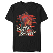 Men's Marvel Black Widow Streaked Hourglass  Adult T-Shirt