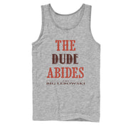 Men's The Big Lebowski The Dude Abides  Adult Tank Top