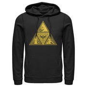 Men's Nintendo Legend of Zelda Triforce Silhouette  Adult Pull Over Hoodie