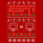 Men's ESPN Basketball Christmas Sweater  Adult T-Shirt