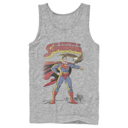 Men's Superman Patriotic Adventures  Adult Tank Top