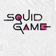 Men's Squid Game Distressed Logo White  Adult T-Shirt