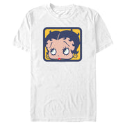 Men's Betty Boop Blue and Yellow Square  Adult T-Shirt