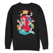 Men's Disney Princesses Cartoon Profile  Adult Sweatshirt