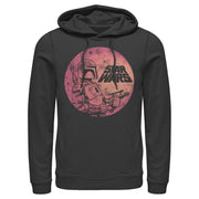 Men's Star Wars Boba Fett Retro Circle  Adult Pull Over Hoodie