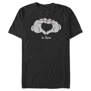 Men's Mickey & Friends Mickey Mouse Glove Heart  Adult T-Shirt