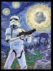 Men's Star Wars Stormtrooper Starry Night  Adult T-Shirt