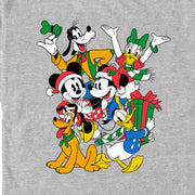 Men's Mickey & Friends Christmas Crew Collage  Adult T-Shirt